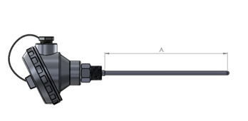 Thermocouple, Head Assembly with Hex Fitting