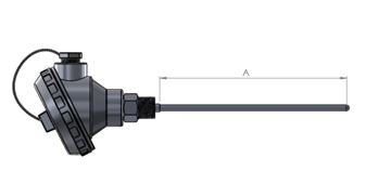 Thermocouple, Head Assembly with Spring-Loaded Hex Fitting